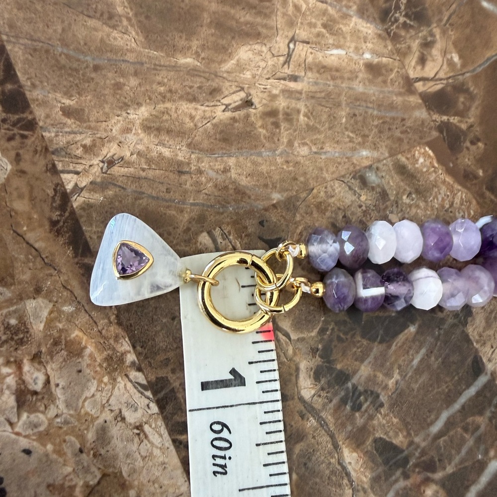 Flower Amethyst Necklace - Picture 6 of 7